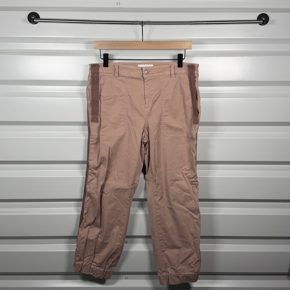 Pilcro and the Letterpress Pants - Anthropologie Pilcro Mauve Pink Richie Slim Side Stripe Utility Jogger Petite 8P